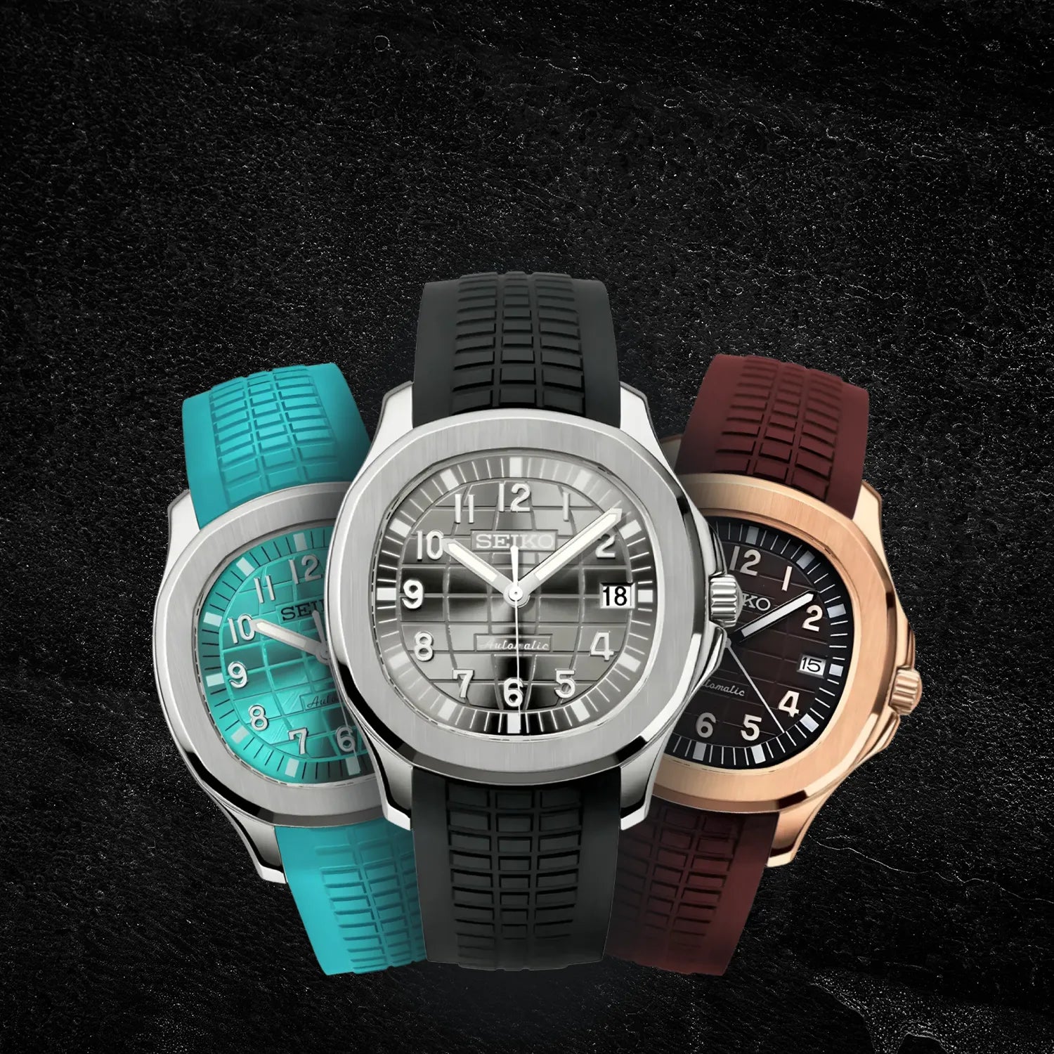 Collection de montres Seiko Mod modèle Aquanaut avec design sportif et élégant inspiré de Patek Philippe