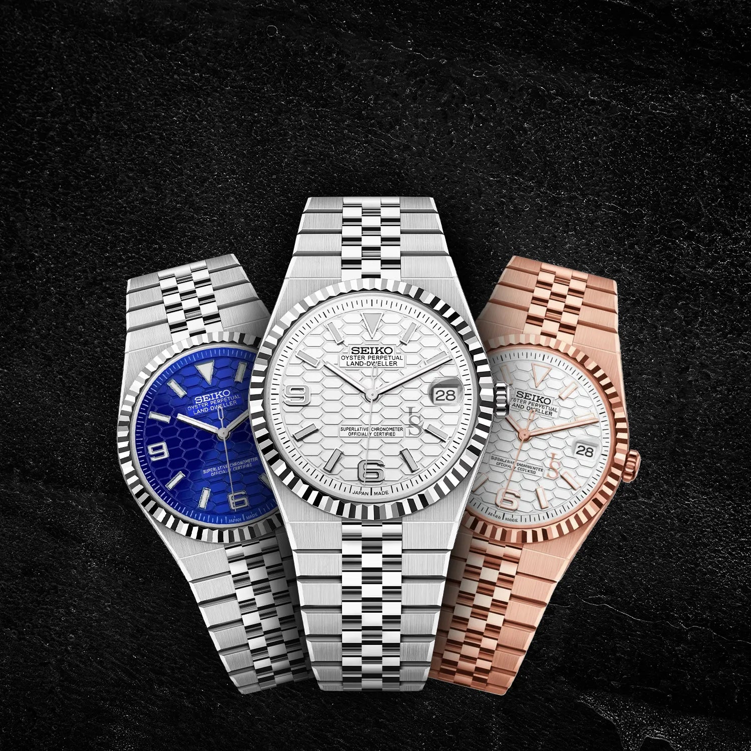 Collection de montres Seiko Mod Land Dweller au design intemporel et raffiné, hommage au modèle Rolex Land Dweller