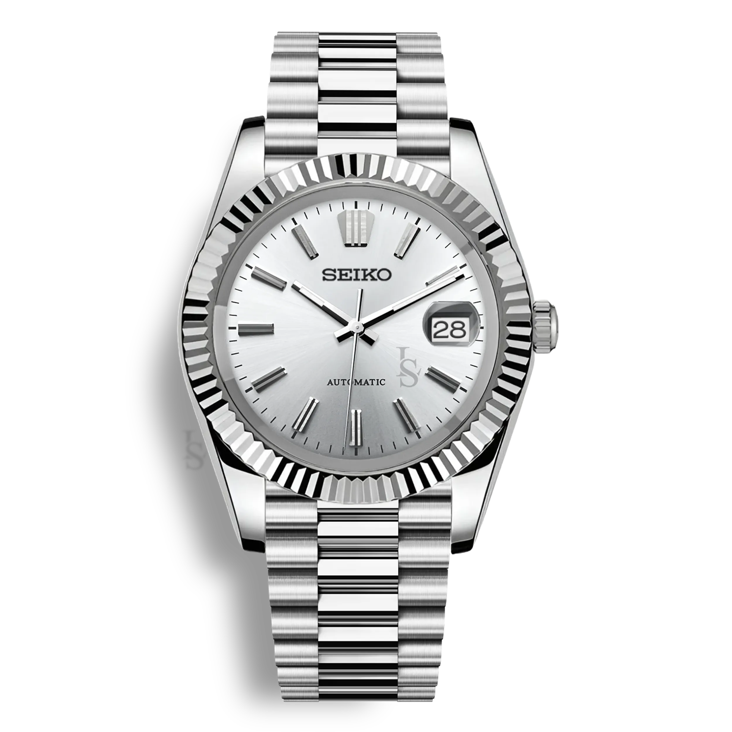 SeikoMod Datejust Gray Sunburst