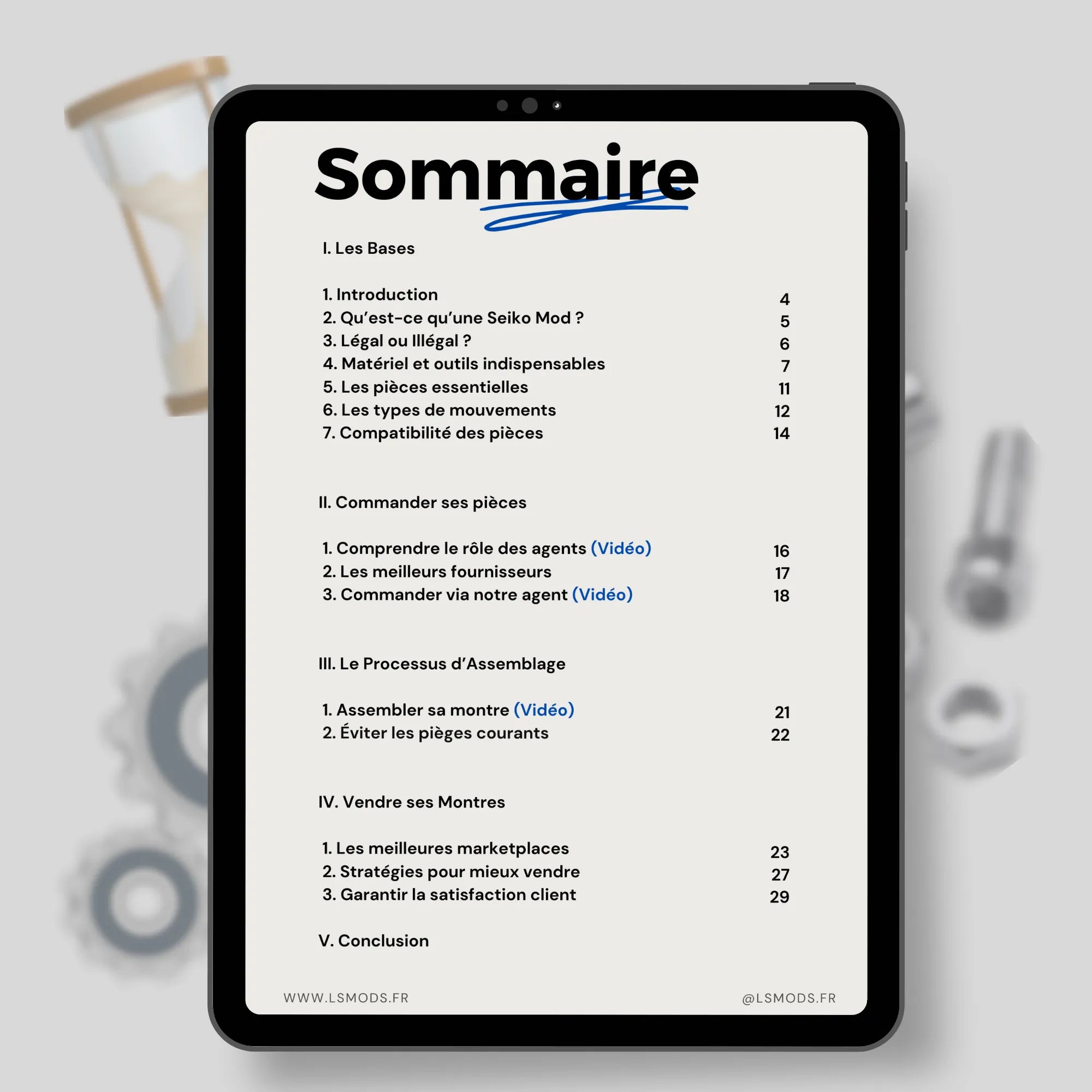Extrait du E-Book SeikoMod - Liste de fournisseurs et stratégies d'assemblage