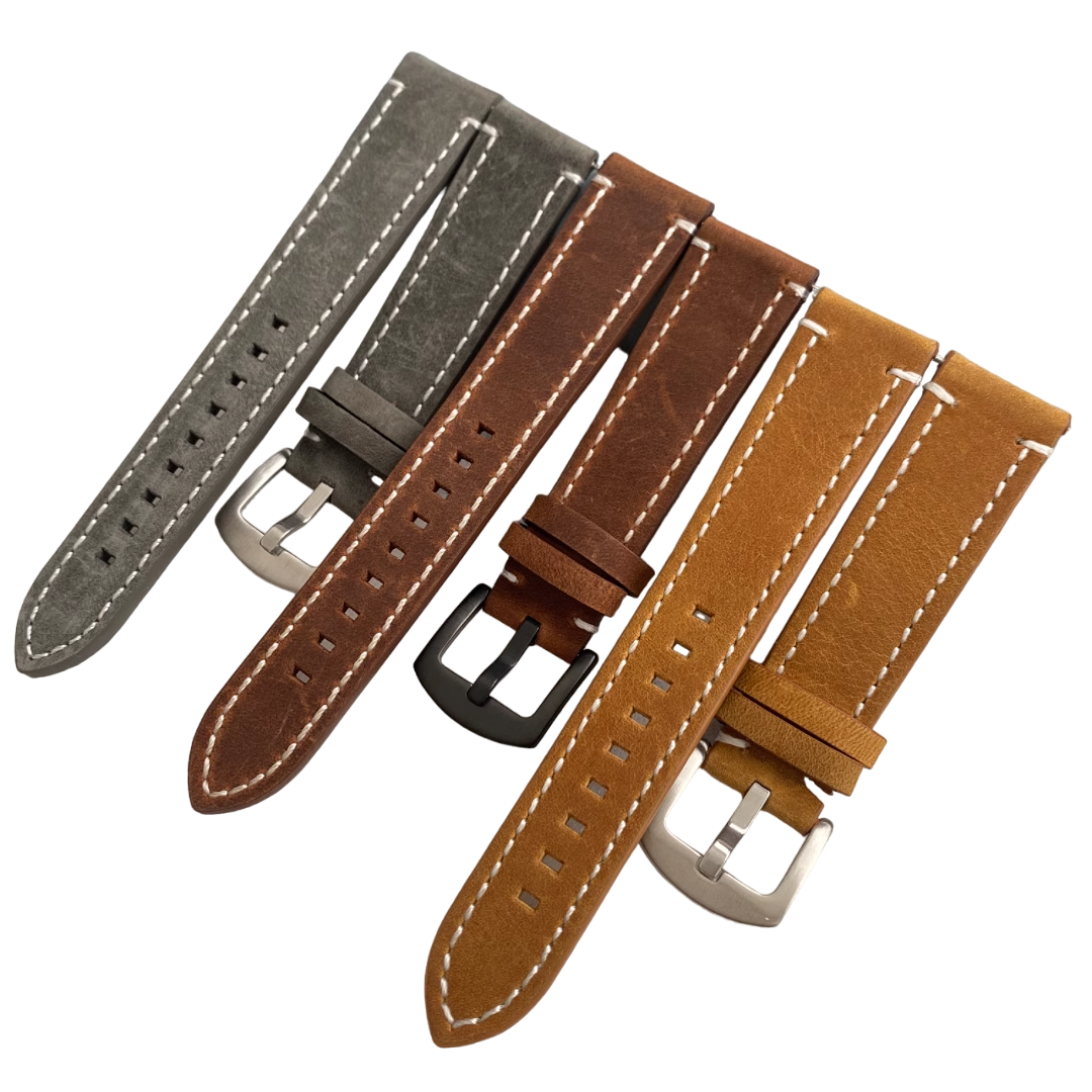 Matte leather strap