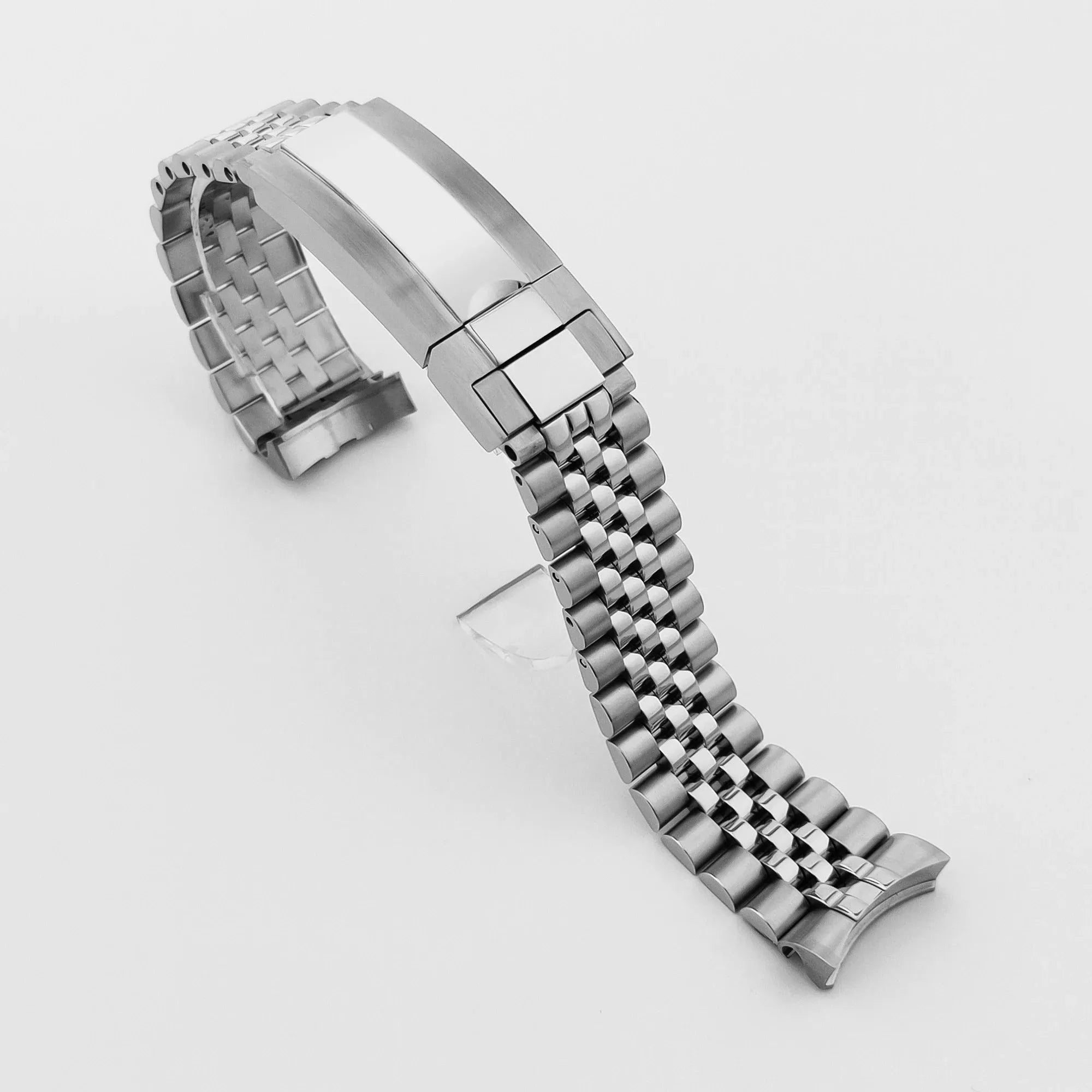 Bracelet Jubilé classique en acier pour montre Seiko mod avec fermoir déployant et finition poli/brossé