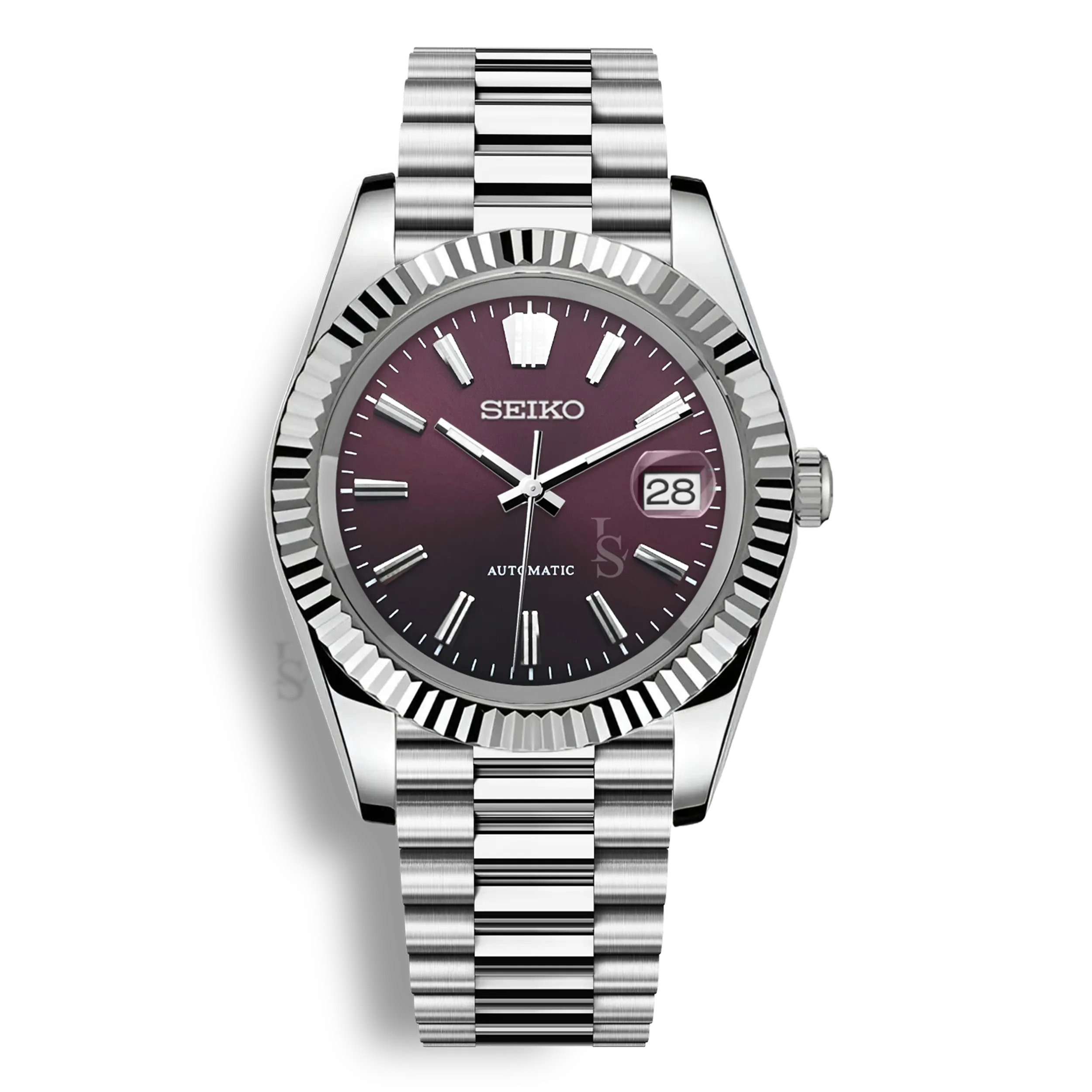 SeikoMod Datejust Gray Sunburst