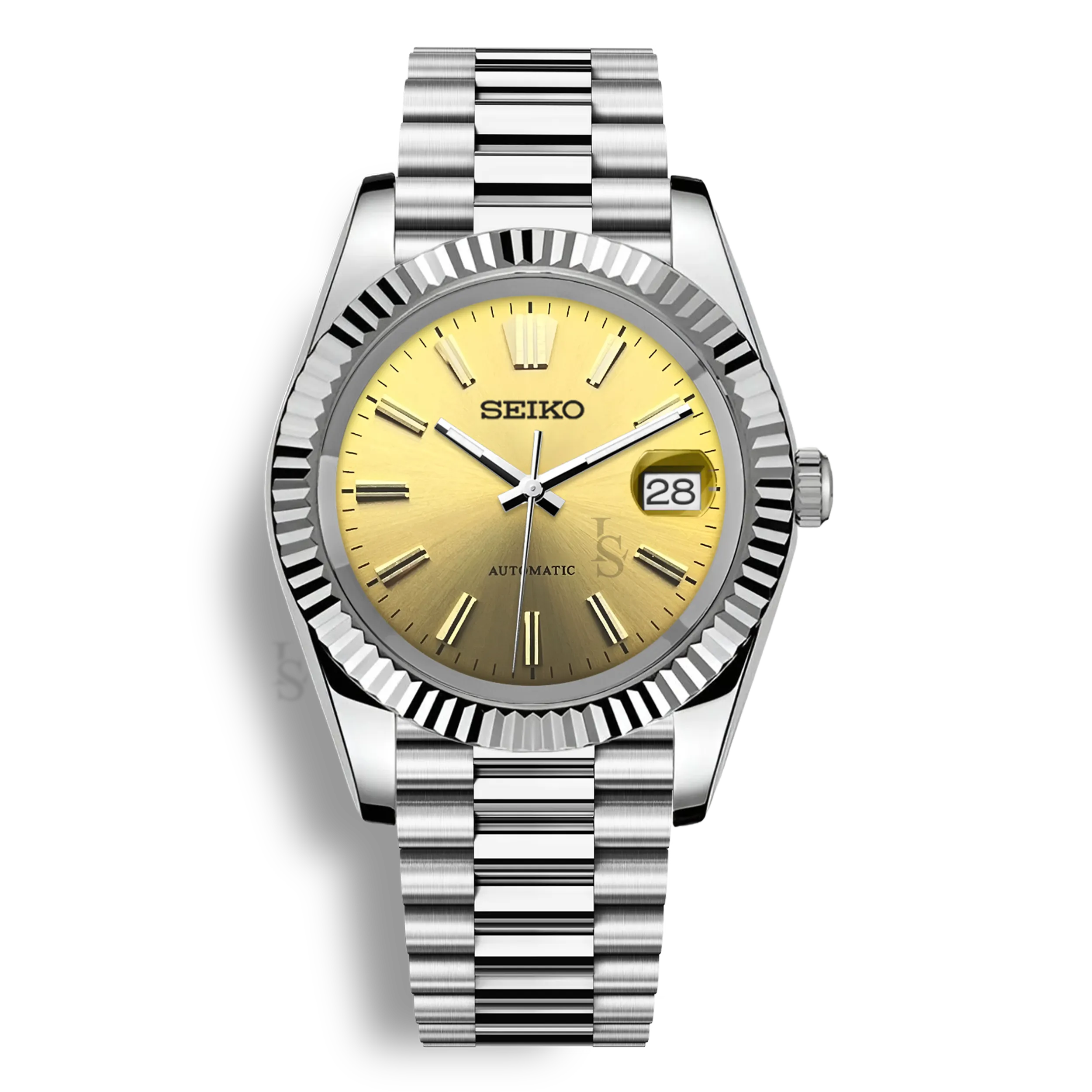 SeikoMod Datejust Gray Sunburst