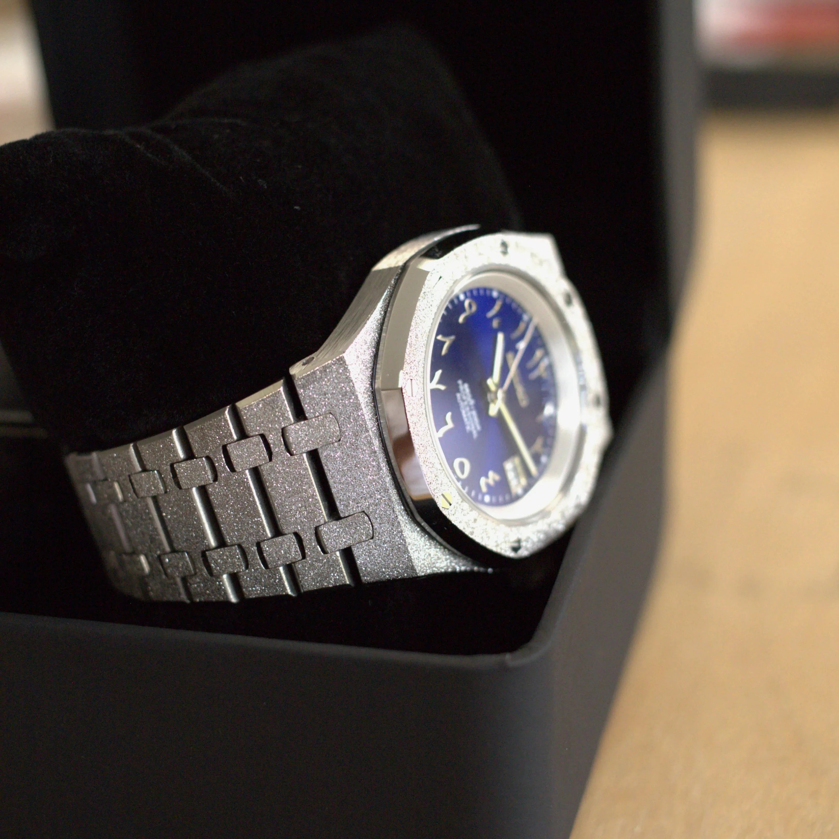 Seiko Mod Royal Oak Frosted Metal - Midnight Blue